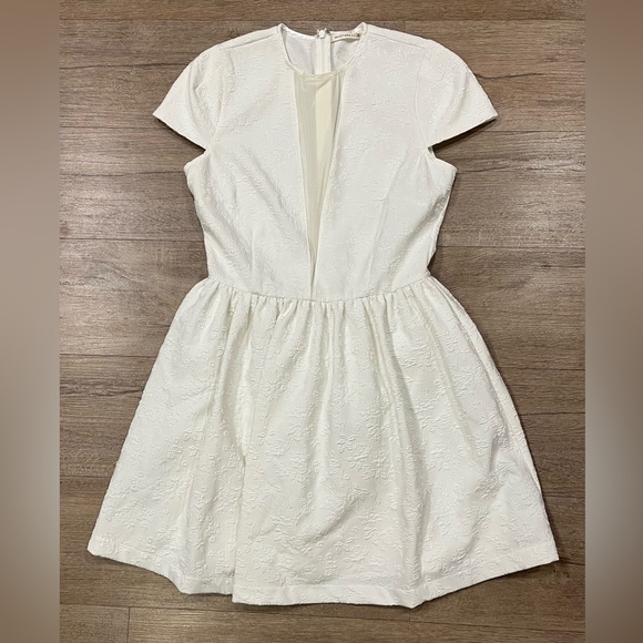 Mustard Seed Dresses & Skirts - Mustard Seed Ivory Floral Jacquard Fit and Flare Mini Dress Size Medium